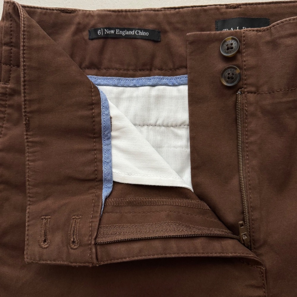 Talbots Womens Pants 6 New England Chino Chocolate‎ Brown Cropped Straight Leg - Picture 5 of 8